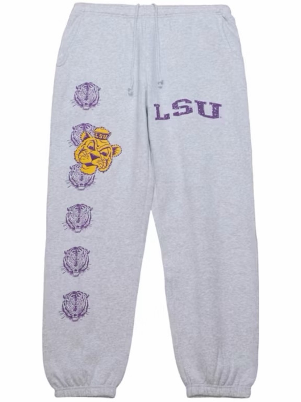 Travis Scott x Mitchell & Ness LSU Tigers Classic Sweatpants Gray Size XXL